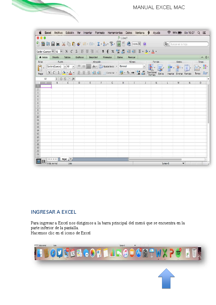 manual for excel for mac